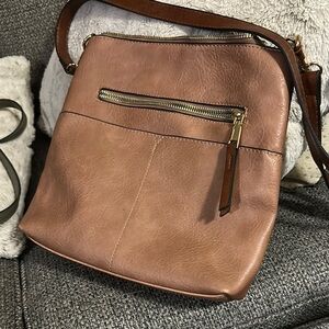 Brown Leather Crossbody Bag